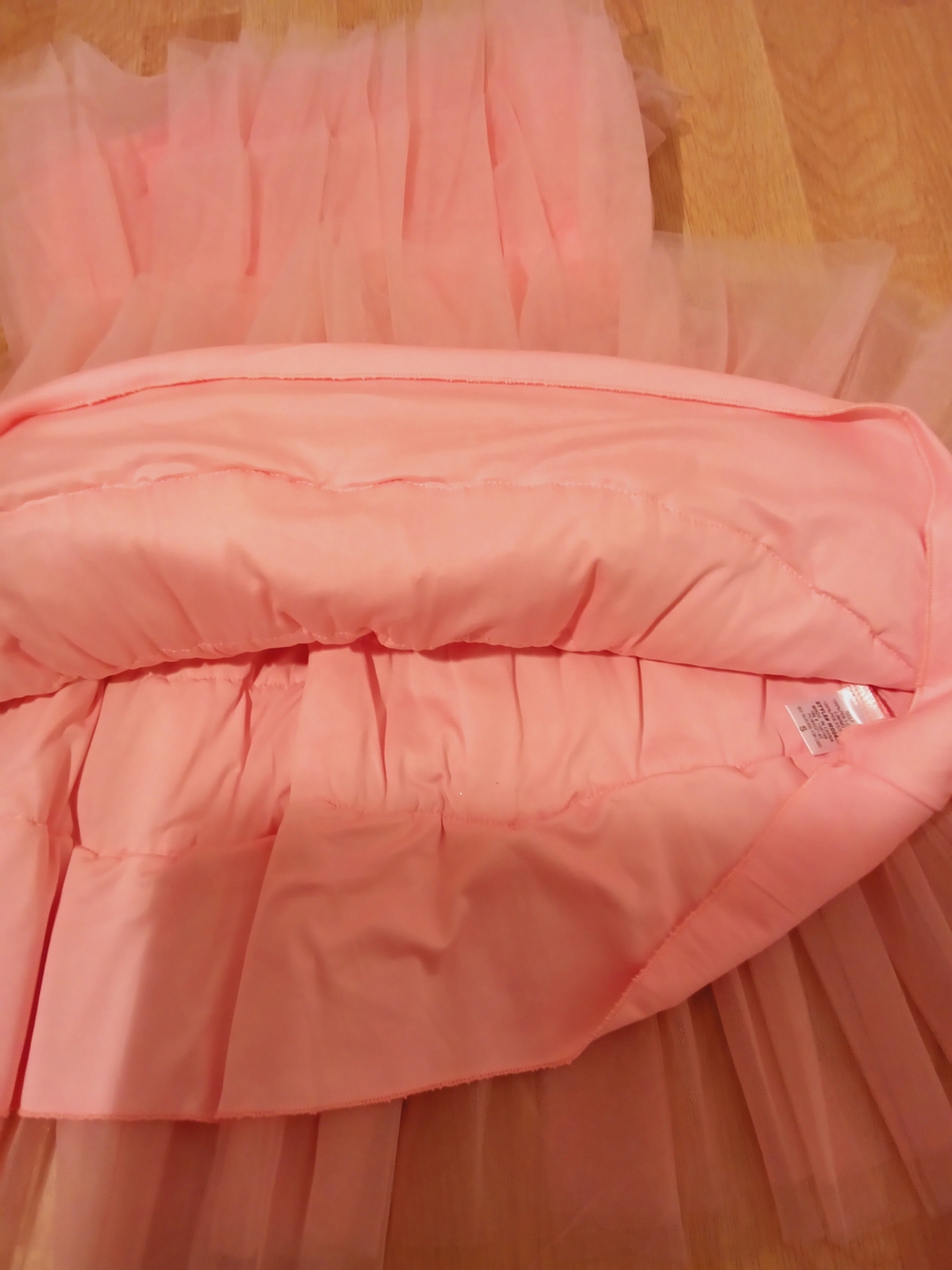 Hausen Pink Tulle Ruffle Mini Dress Size S - Picture 7 of 15